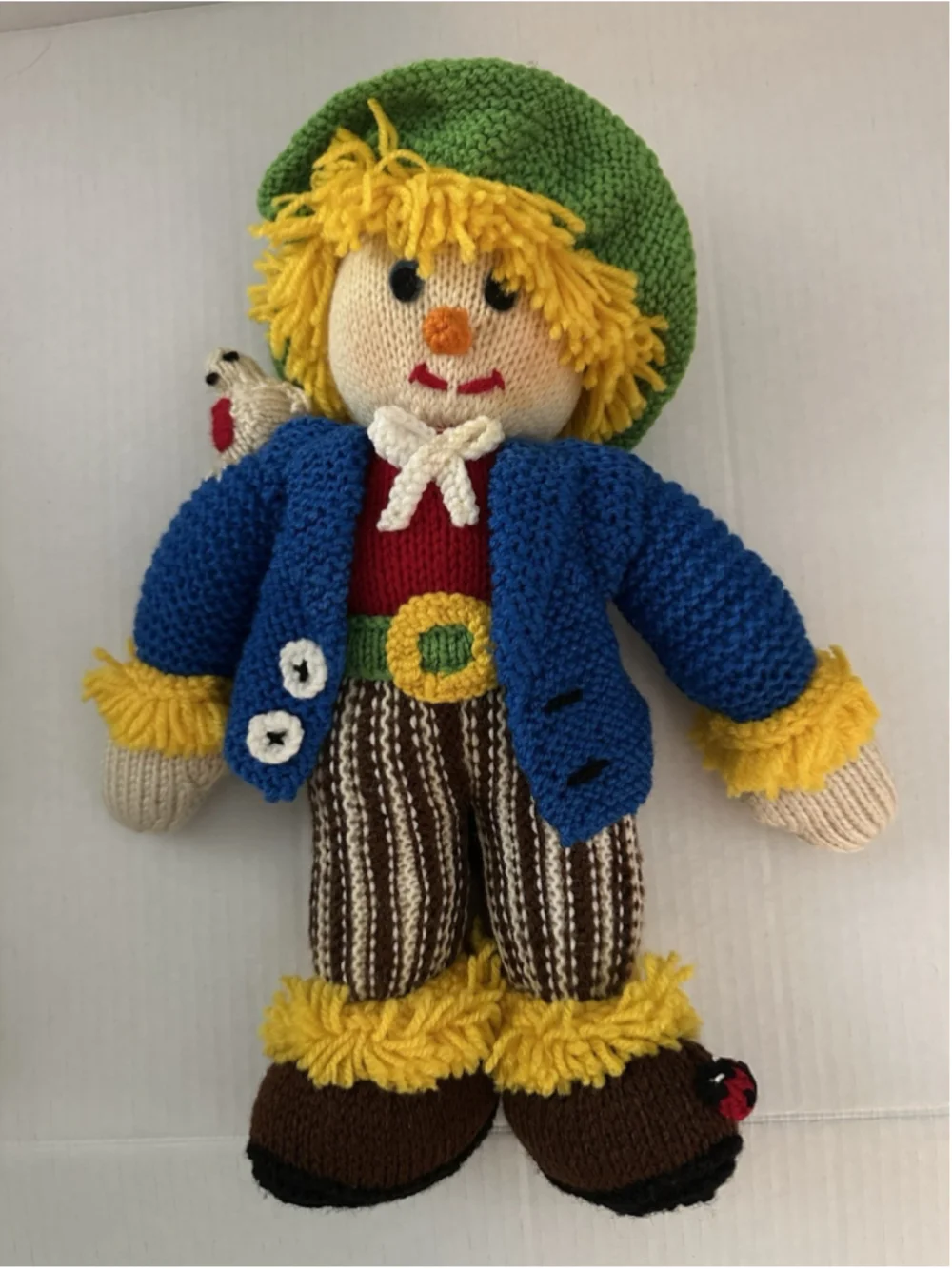 Hand Made Knitted and Crochet Boy and Girl Scare Crows Dolls Harvest Time